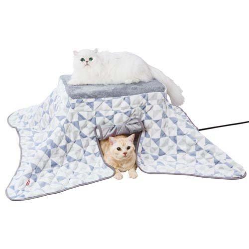 ペットのための電気こたつ スノーグレイ 三角柄 ( 1個 )/ ペティオ