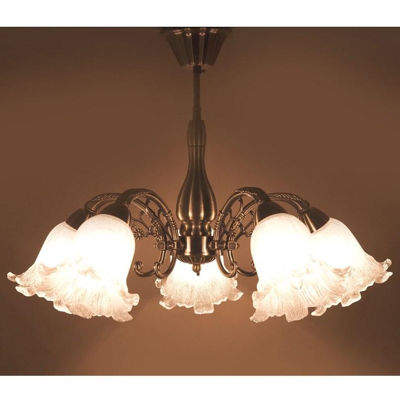 シャンデリア5灯 アンティーク照明 1年保証 PSEマーク付き 天井照明