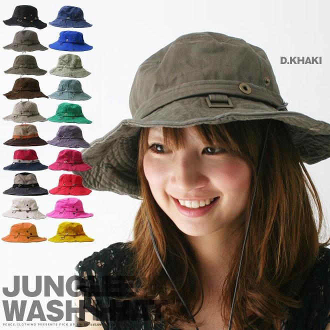 メール便 可65ミリタリーワイヤー入ジャングルハットつば広帽子