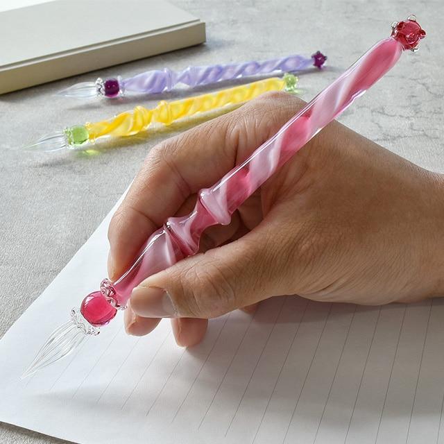 ガラスペン 日本製 Kokeshi コケシ リボンケーン Lollipop Long あす