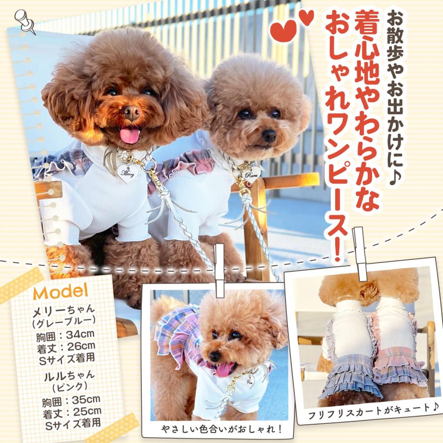 ハンドメイド♡犬服♡1点物】 フリフリワンピ(バックル付) Sサイズ