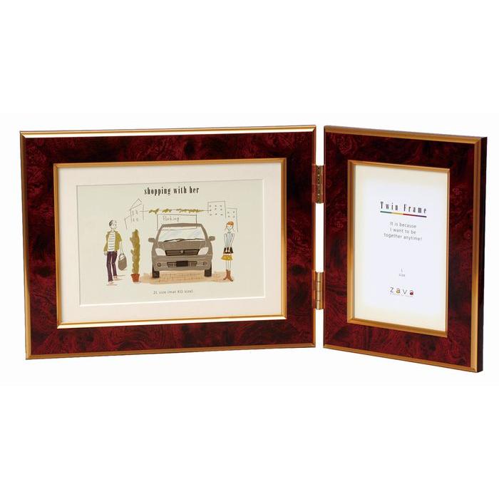 万丈（VANJOH） ツイン フォトフレーム （ 2L 1枚 L判 1枚 ） 2面 2枚