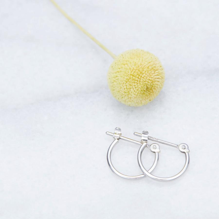 フープピアス プラチナ900 pt900 ミニ スナップ 華奢 細身 小さい