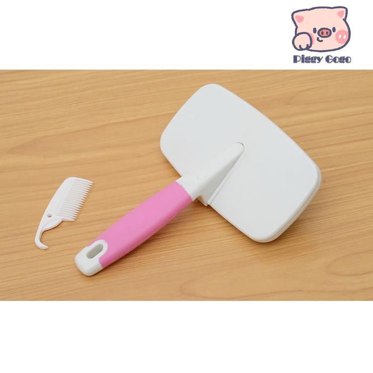 スリッカーブラシ ペット用ブラシ コーム付き 先玉付き 犬用 ネコ用