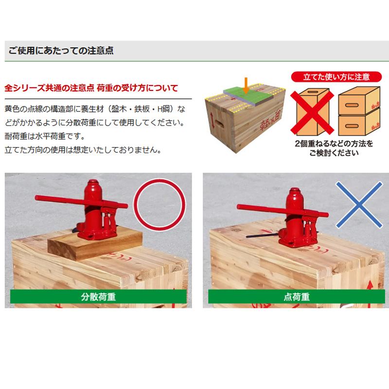 重機受台 軽いん台 シャッカク 633 300x300x600 13kg 耐荷重10t 仮置き