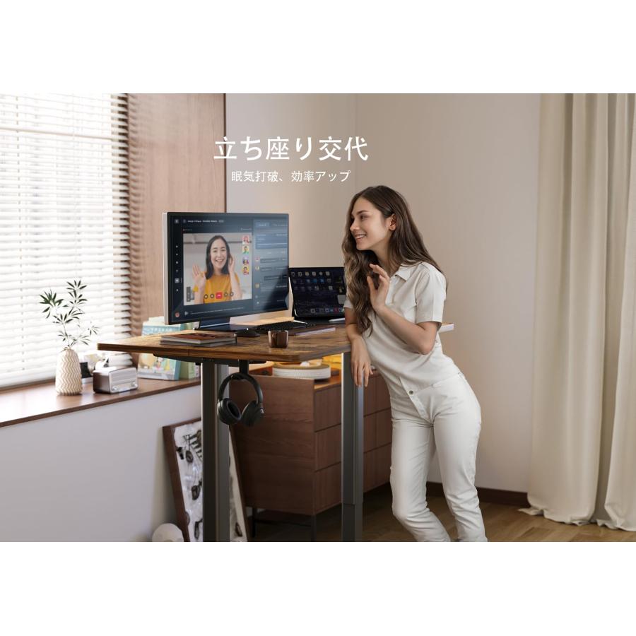 Claiks 昇降デスク 初心者向け スタンディングデスク 電動 パソコン