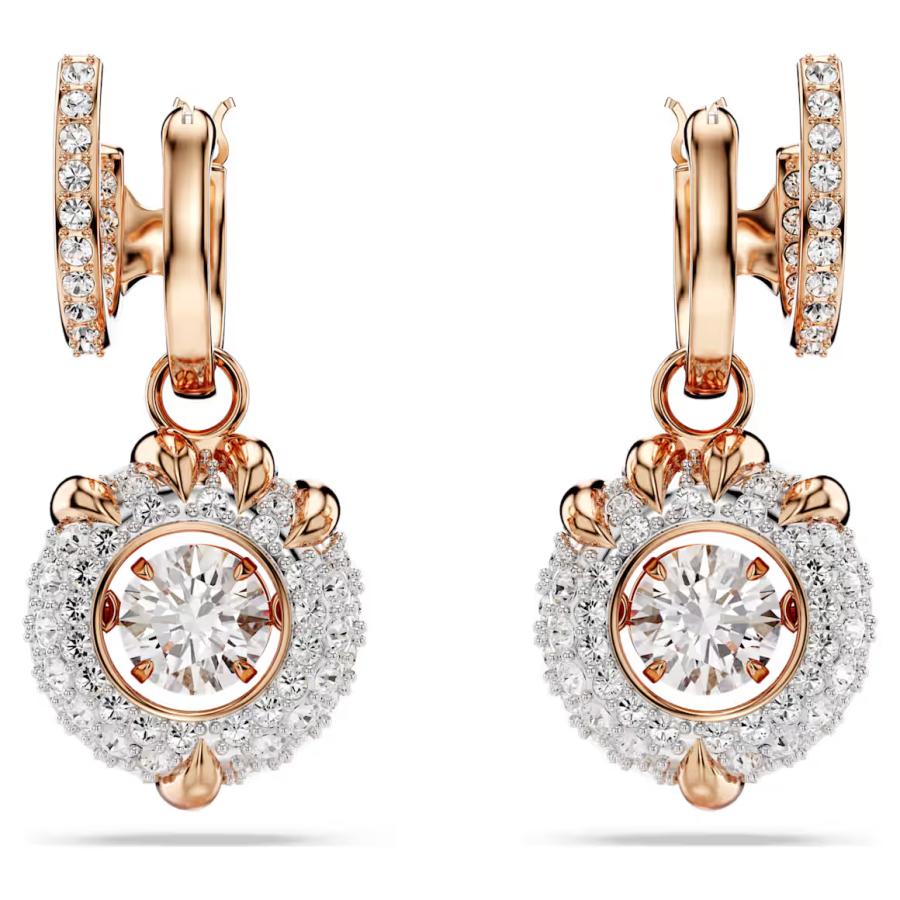 v*v様 購入に責任の持てる方のみSwarovski フープ ドロップアシンメト