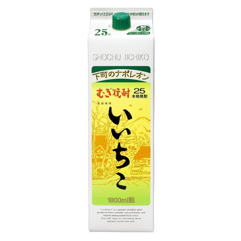 いいちこ 麦焼酎 25度 1.8L パック 1800ml × 12本 ケース まとめ買い
