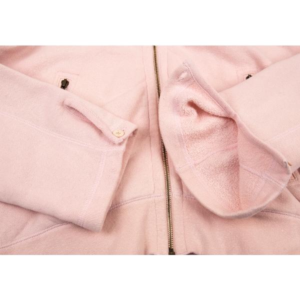 PAPAS（パパス） ピッグワッペンスウェットジップブルゾン ピンク48M