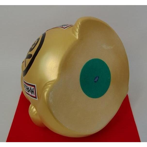 四日市ばんこ焼 萬古焼【日本製】 風水 招き猫 ジャンボ貯金箱 金