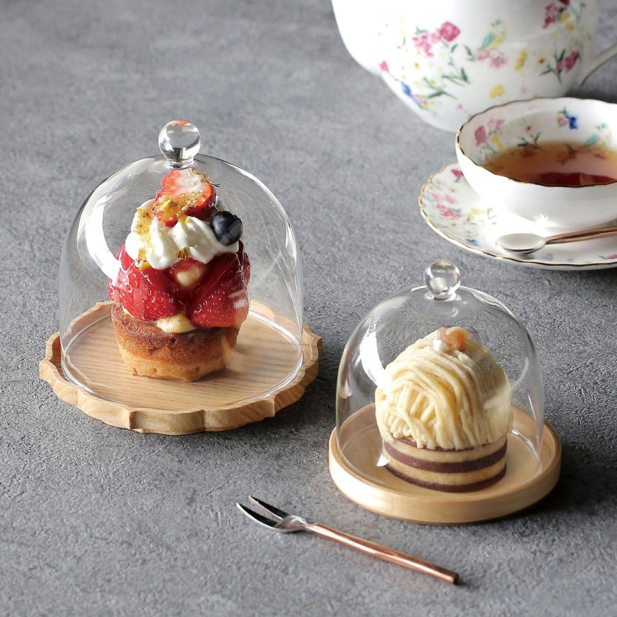 硝子ドーム ミディ・大【ガラスドーム ガラス製 フードカバー ケーキ
