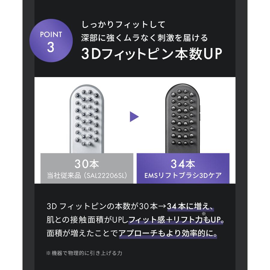 SALONIA（サロニア） 美顔器 ブラシ EMS リフトブラシ 3Dケア 頭皮 頭