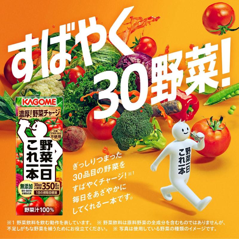 野菜一日これ一本 カゴメ 野菜一日 これ一本 200ml 紙パック ×12本