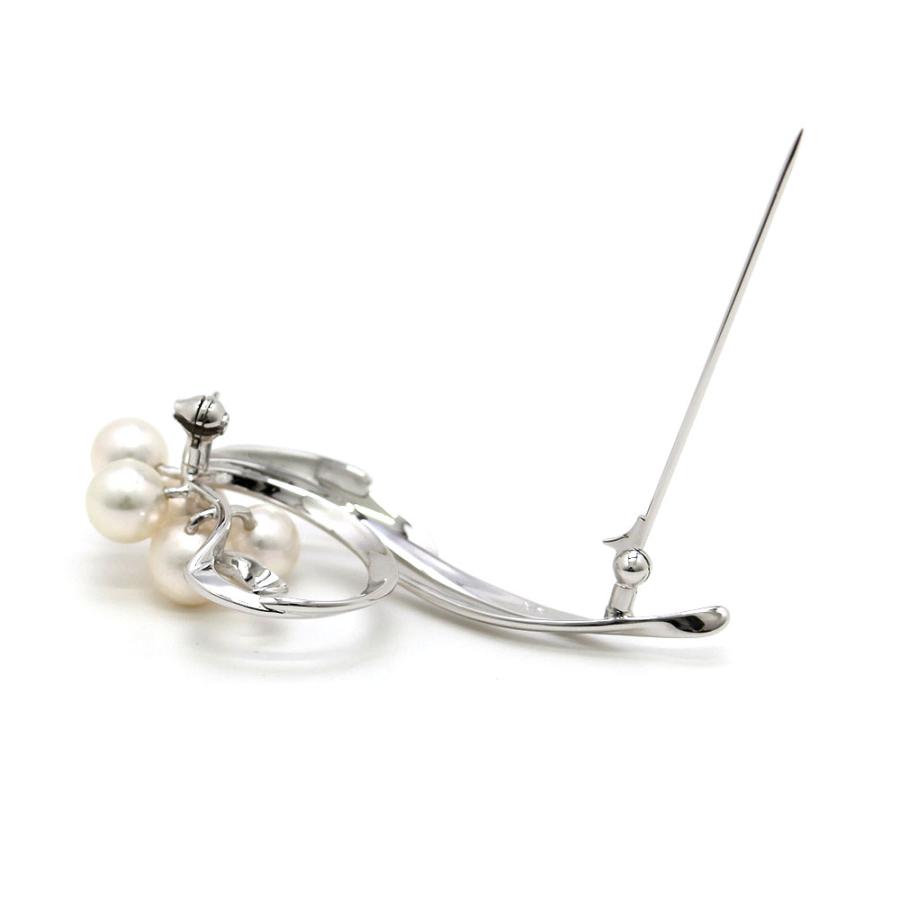 MIKIMOTO（ミキモト） ブローチ 5粒 パール 真珠 シルバー
