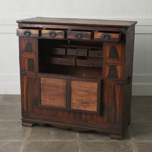 IZ91437F☆李朝家具 飾り棚 キャビネット 李朝棚 時代箪笥 天然木 収納