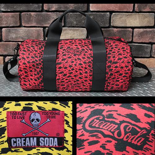 クリームソーダ（CREAM SODA） ◇CS ヒョウ柄ドラムバッグ◇ PD17BAG