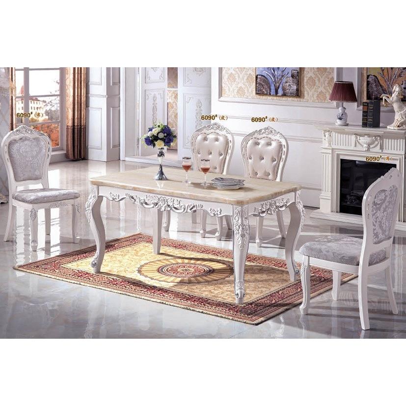 姫系家具】ロココ調 大理石天板♡ダイニングテーブルセット