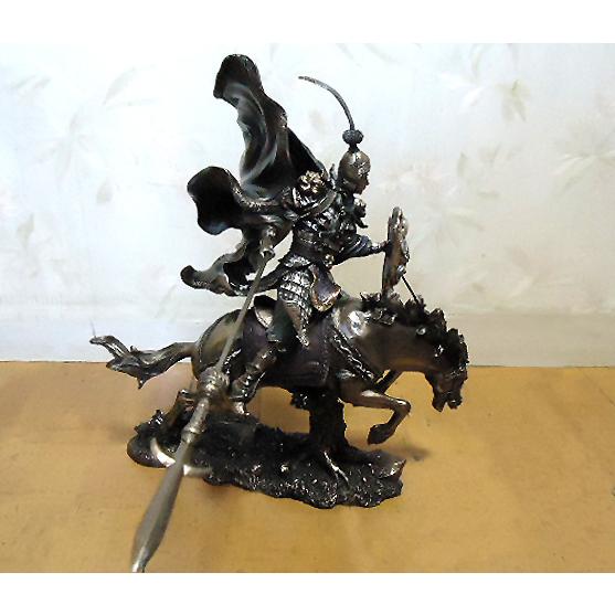 趙雲子龍 三国志演義 ブロンズ風彫像 百花三国志 正子公也 原画 彫刻