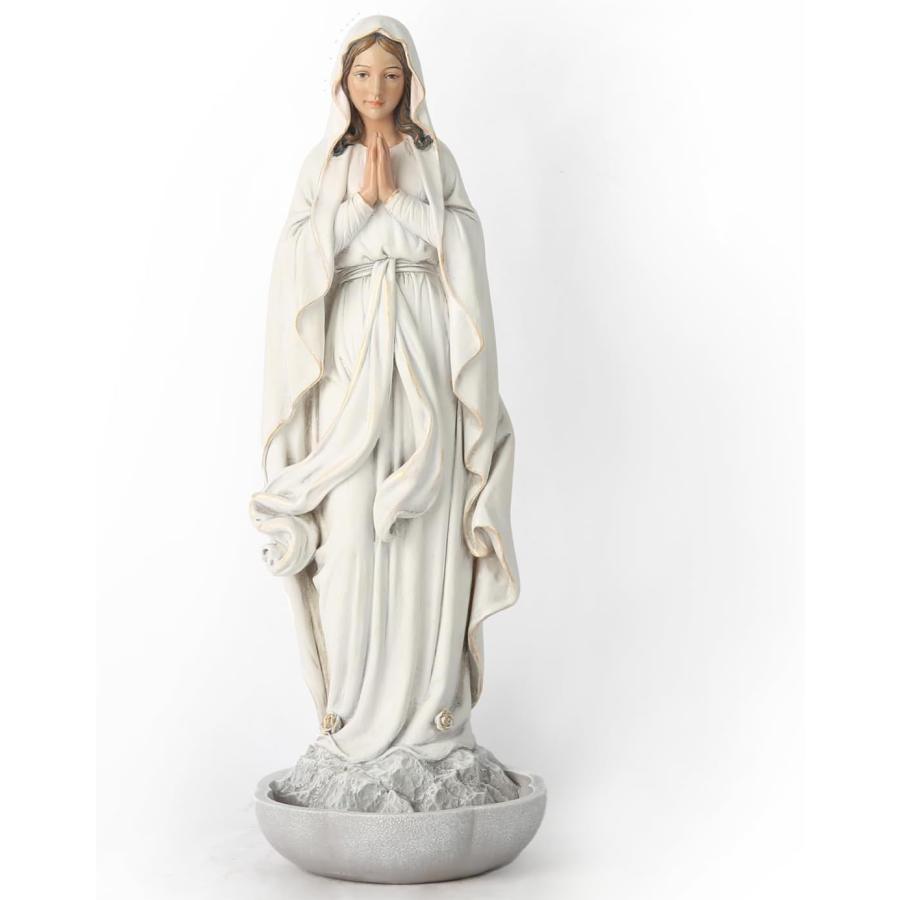 ルルドの聖母像聖母マリア祝福された聖母ルルドロザリオホルダー彫像高