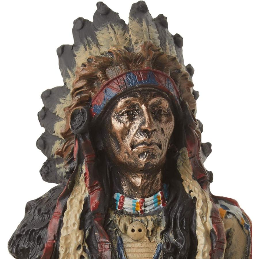 ネイティブ・アメリカンの戦士 インディアンの酋長 彫刻 彫像/ 西部