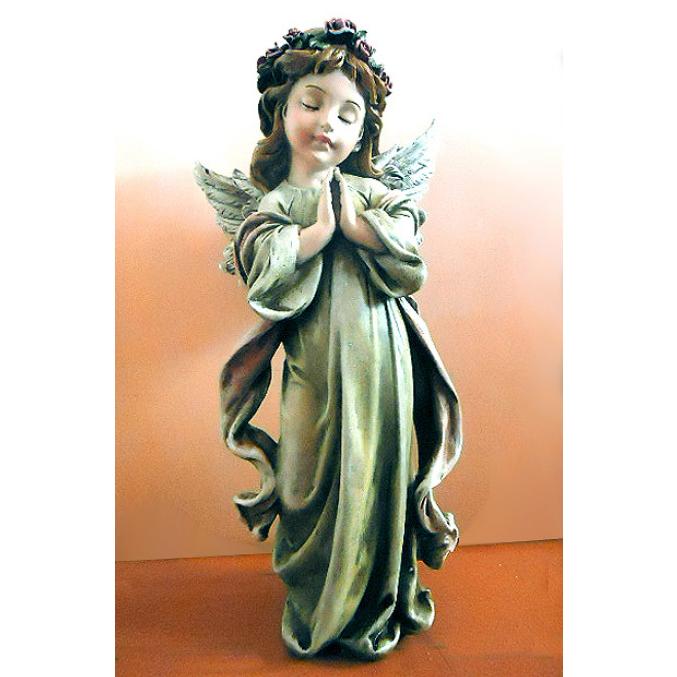 リトルガールエンジェル】 天使の置物 玄関 リビング 寝室 書斎 30cm