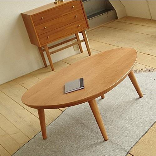 デンビー110 ブラックチェリー ローテーブル 座卓 たまご型 北欧風