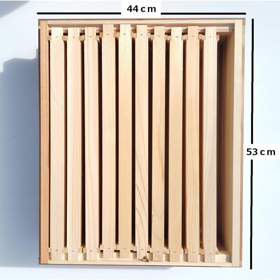 西洋ミツバチ 継箱ハーフサイズ10枚箱用 ハーフサイズ巣礎付き巣枠10枚