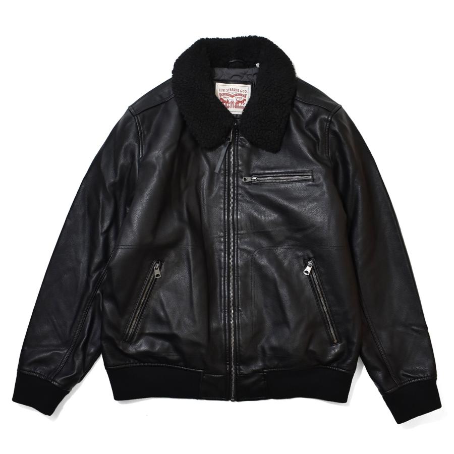 Levi's（リーバイス） レザー ボンバージャケット ブラック メンズ