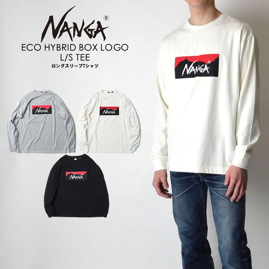 NANGA（ナンガ） ECO HYBRID BOX LOGO L/S TEE ボックスロゴ 長袖T