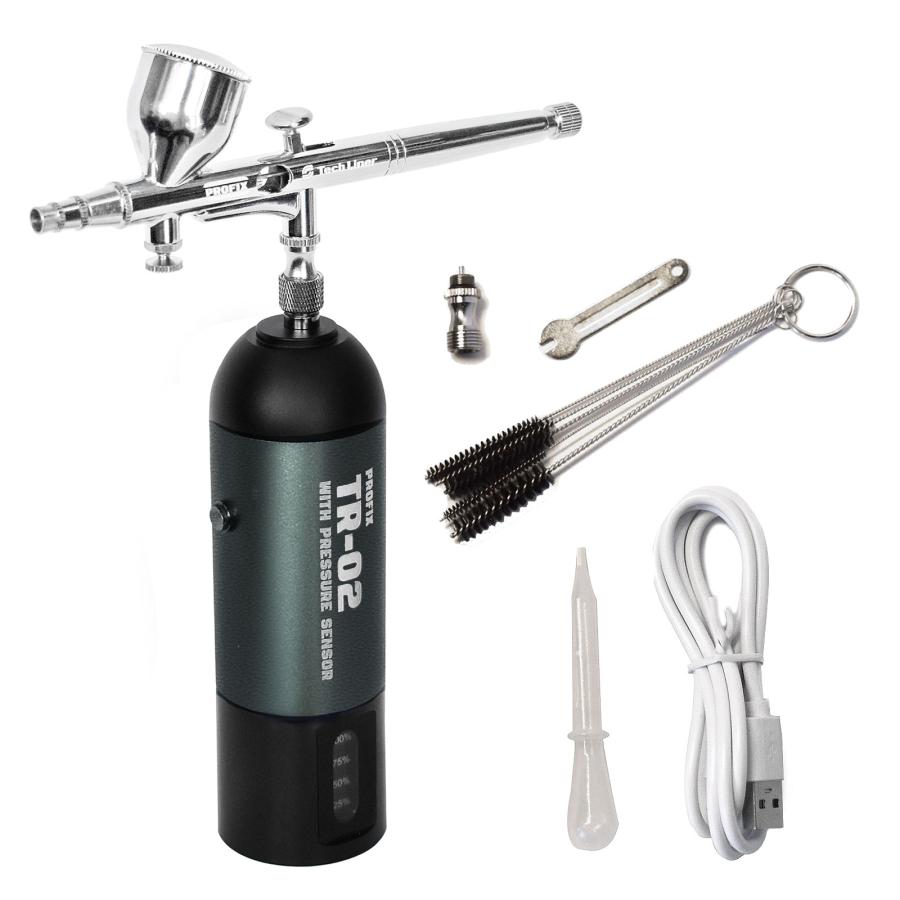 PROFIX エアブラシ 充電式 コンプレッサーセット レイウッド NITRO