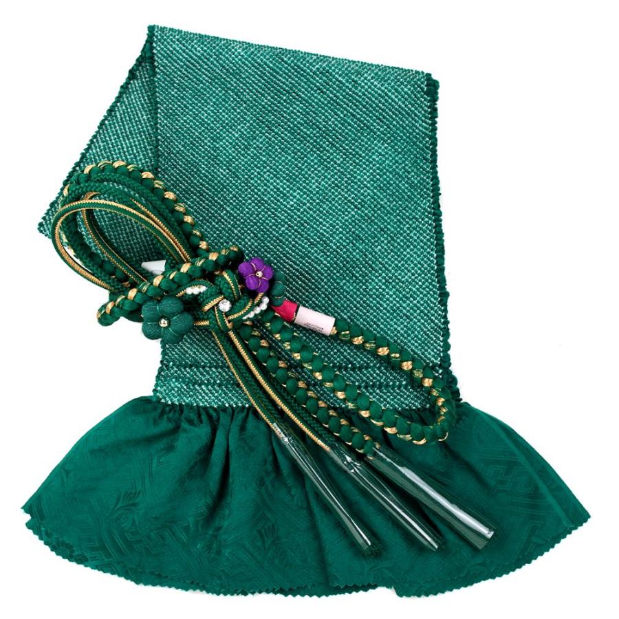 振袖用 帯締め帯揚げセット 緑 帯締め 帯揚げ 帯締 帯揚 総絞り 成人式