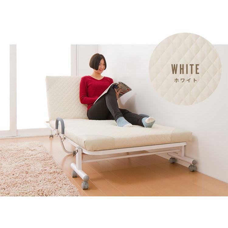 折りたたみベッド シングル キャスター付き マットレス キャスター