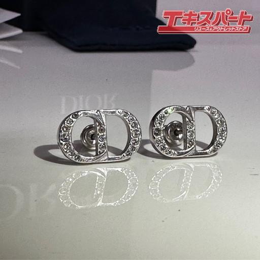 Dior シルバーロゴピアス ポーチ付き Christian Dior Dロゴピアス