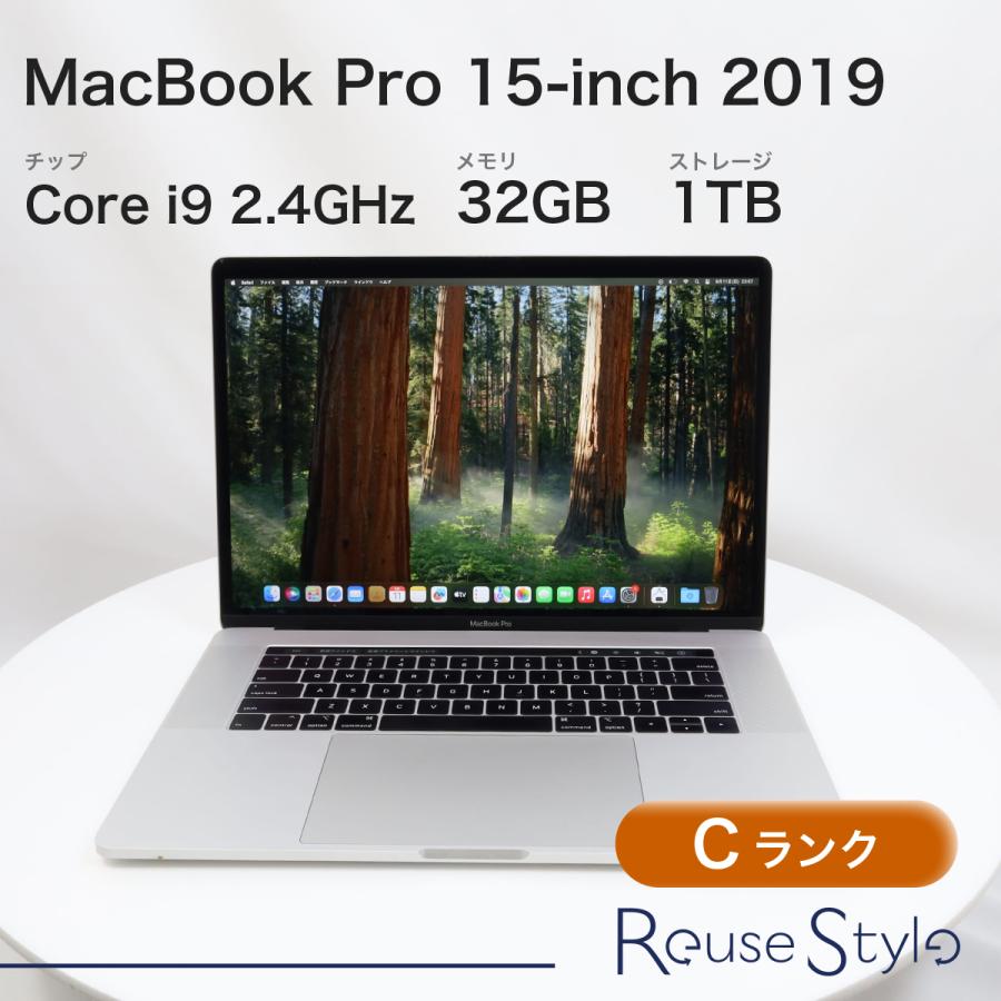MacBook Pro 15インチ 2019 Cランク カラー：シルバー ストレージ：1TB