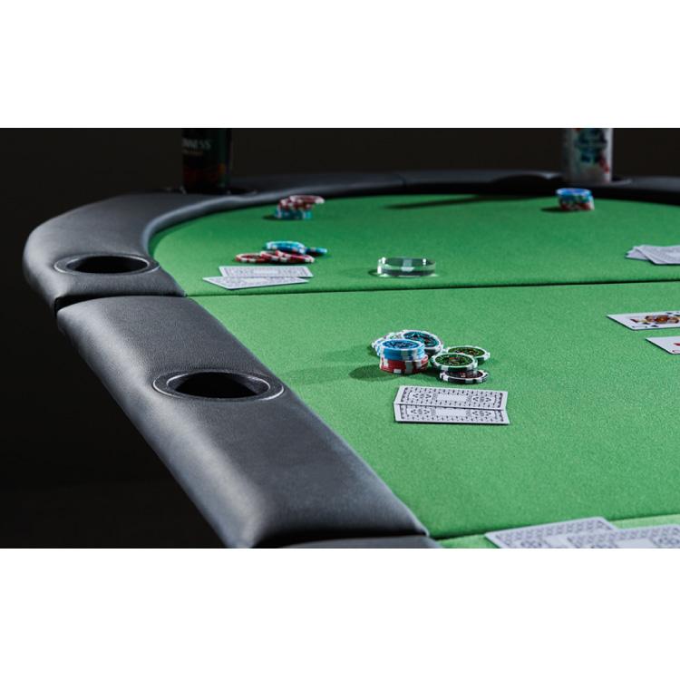 vidaXL 9人用折りたたみポーカーテーブル 3つ折り 楕円型 グリーン家具