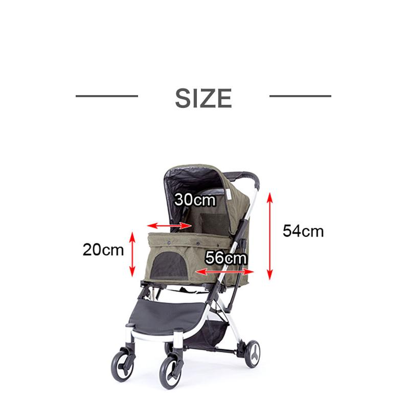 ピッコロカーネ ベーネ ペットカート コンパクト 折り畳み3段階 軽量