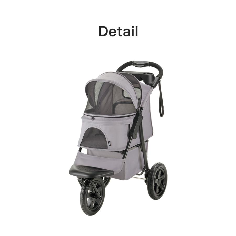リッチェル ペットカート 折りたたみ プレンタ グレー 仕切り 折り畳み