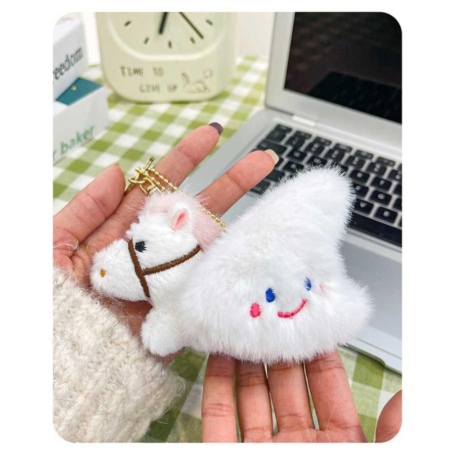 馬 午年贈り物 動物 ぬいぐるみ キーリング 冷蔵庫マグネット キー