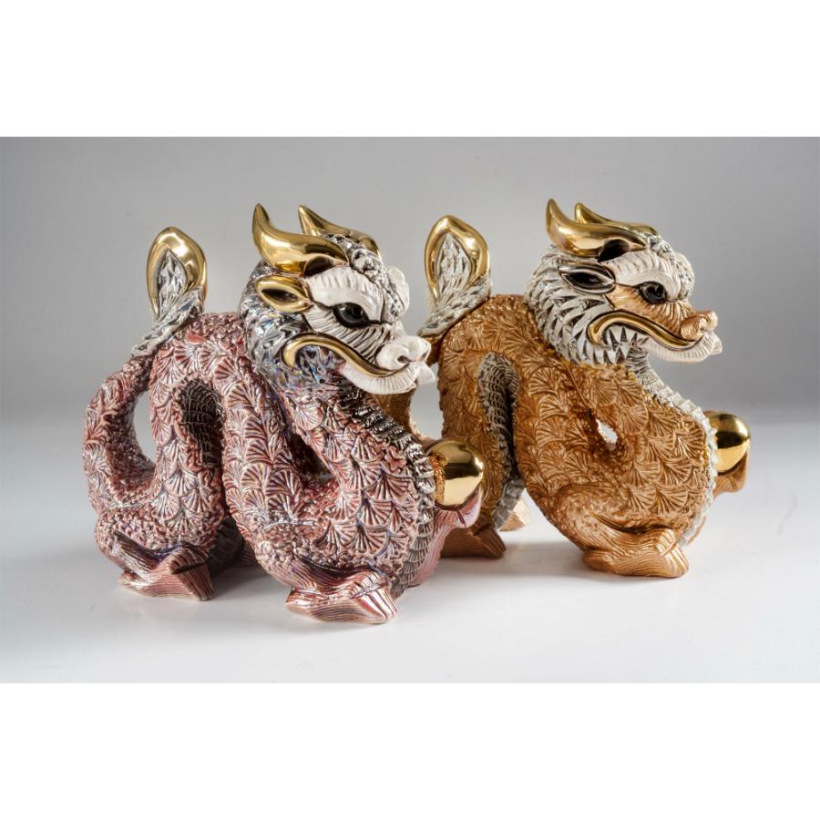 置物 ドラゴン どらごん 陶器 送料無料 F243C : リンコナダ(日本代理店