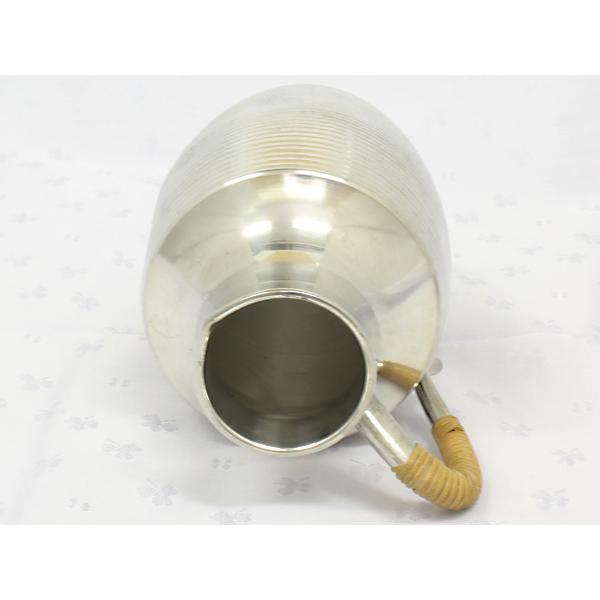 ウスヰ謹製 純銀製 酒器 ちろり二本 酒盃三客 計約258g 共箱 FR8220