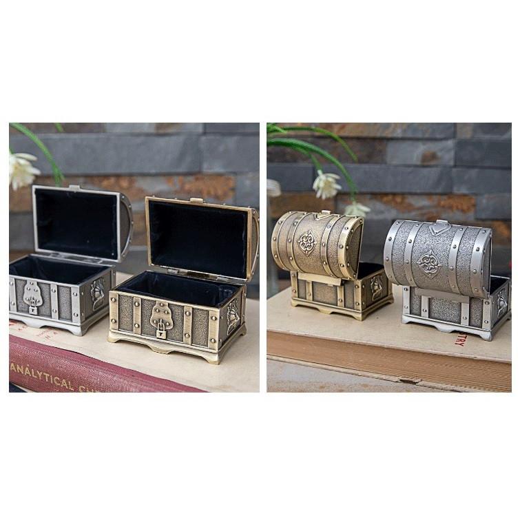 ジュエリーボックス ドラクエ風 装飾 宝箱 アンティーク (シルバー