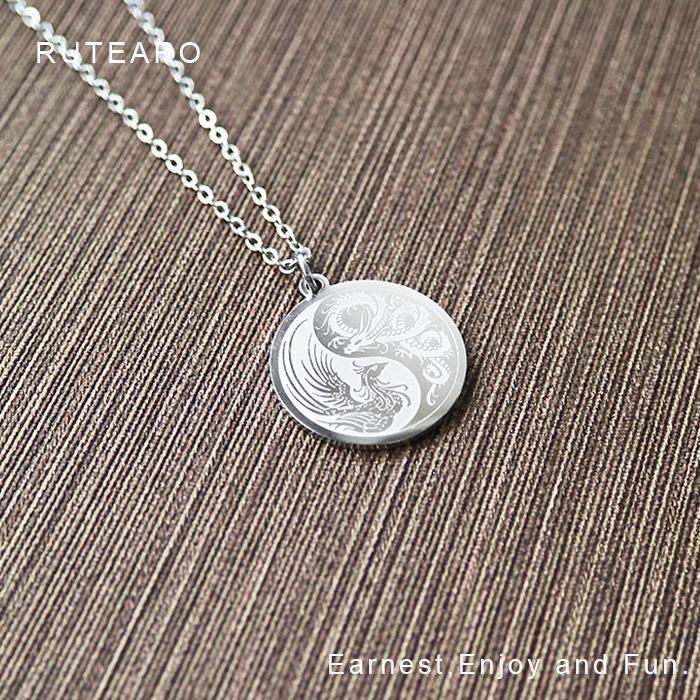 龍 ネックレス 鳳凰 メンズ レディース 陰陽 太陰太極図 ドラゴン