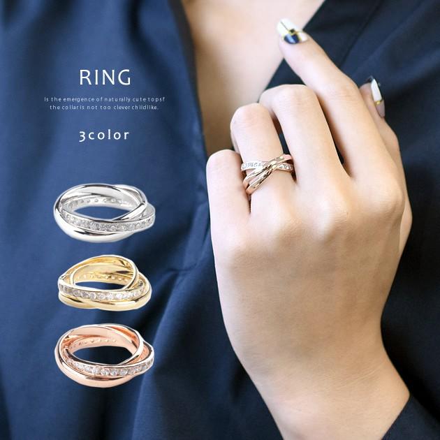 aquagarage（アクアガレージ） リング 豪華3連デザイン シンプル