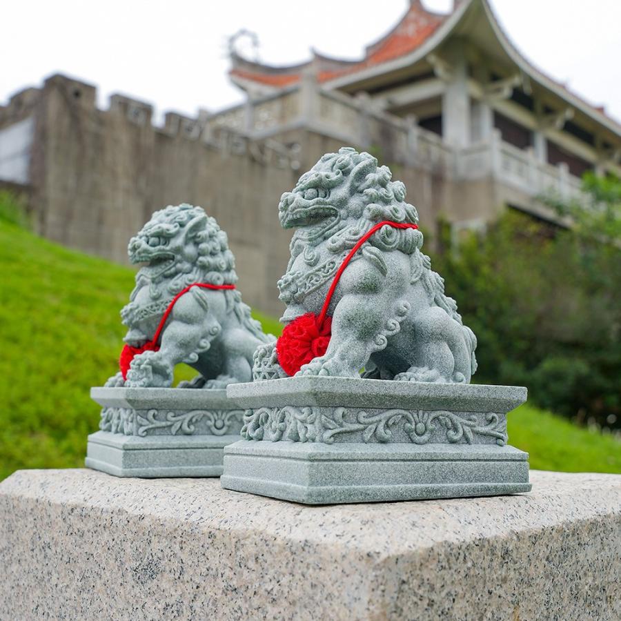獅子 狛犬 置物 工芸品 オブジェ 優雅 伝統的 運 金運 健康運 出世運