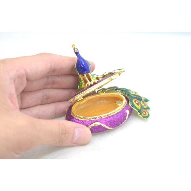 孔雀 七宝焼き 小物入れ 金属製置物 6cm : 横浜中華街龍 - 通販