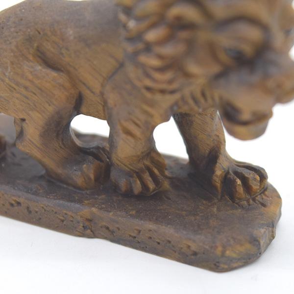 ライオンの置物 獅子 タイガーアイ 天然石製 虎目石 5cm : 横浜中華街