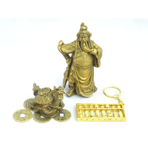 関羽 龍亀 ロングイ 置物 そろばん 古銭 商売繁盛 事業運 初めての風水