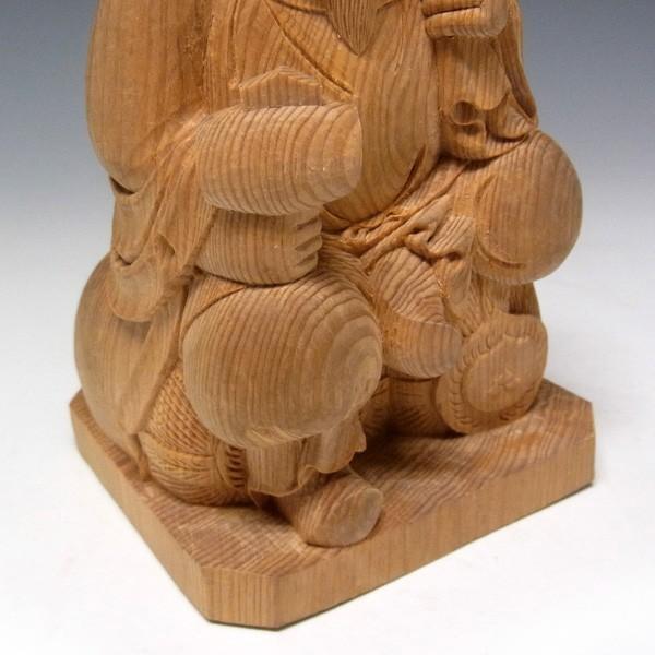 楠 木彫り 恵比寿大黒 置物 高さ16cm : 仏像と縁起物の専門店 龍祥本舗