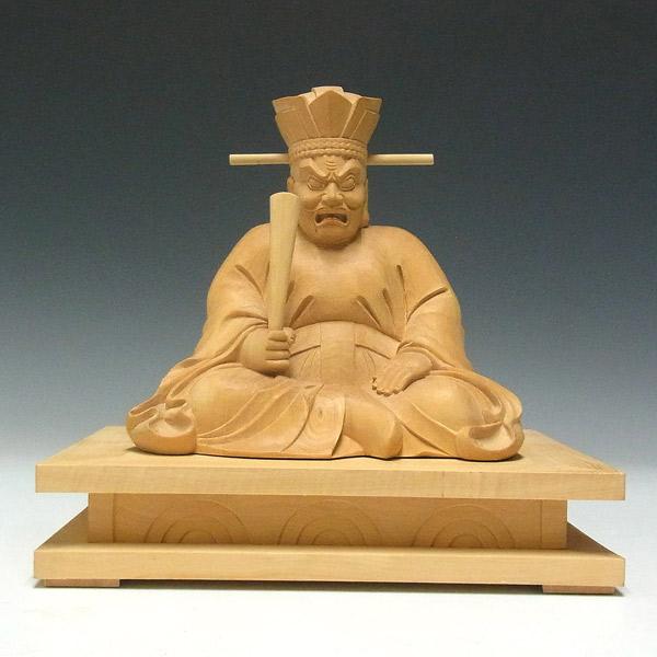 ◎古道具 庵々◎時代物 陶製 閻魔大王像 古陶 仏像 骨董品◎置物仏教