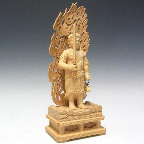 不動明王 立像 高さ29.5cm 柘植製 木彫り 仏像 : 仏像と縁起物の専門店